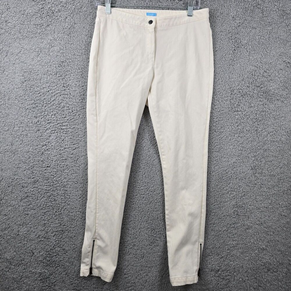 J. McLaughlin Women's White Ankle Side Zip Pants Size 6